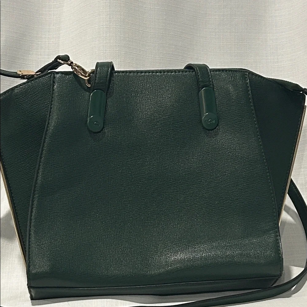 Dark Green Structured Women's Satchel